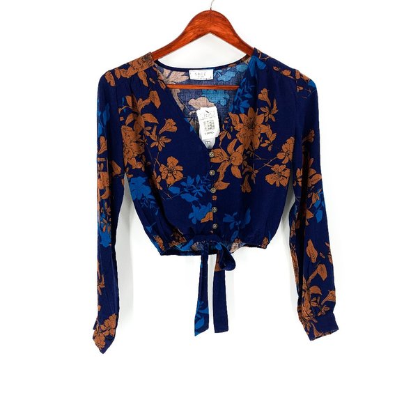Sage Tops - nwt | Sage the Label Blue Floral Top